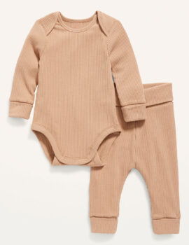 Length Rib-Knit Bodysuit